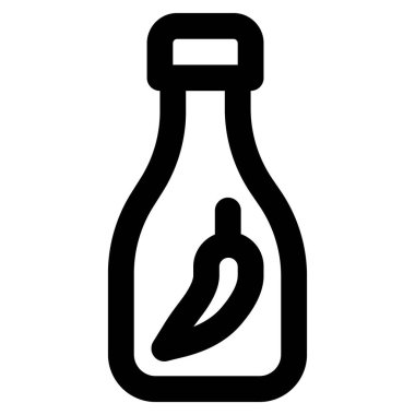 Acı sos hattı simgesi seti