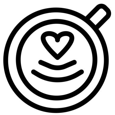 Latte kahve hafif vektör simgesi