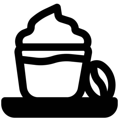 Dalgona kahve hattı vektör simgesi