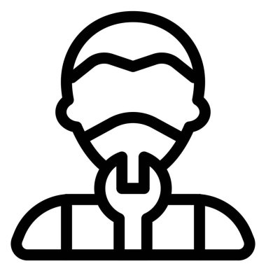 İngiliz anahtarı olan profesyonel erkek mühendis.