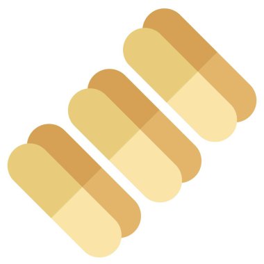 Youtiao Çin hamur tatlısı renk gölge vektör simgesi