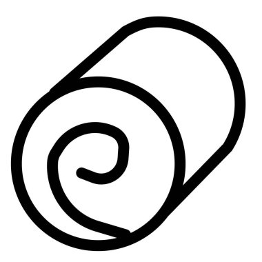 Çörek rulosu ana hatları simgesi seti