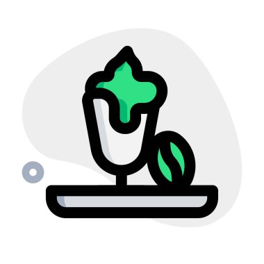 Kahve latte ana hatlı vektör simgesi