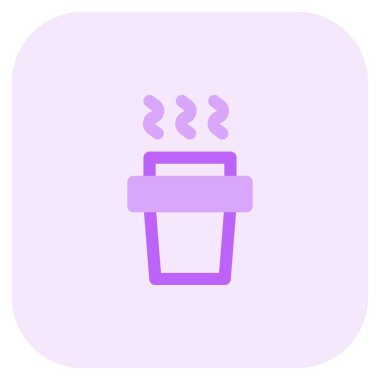 Sıcak kahve ana hatları vektör simgesi