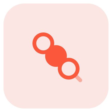 Kızarmış satay ışık simgesi seti