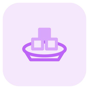 Pişmiş tofu düzenli vektör simgesi