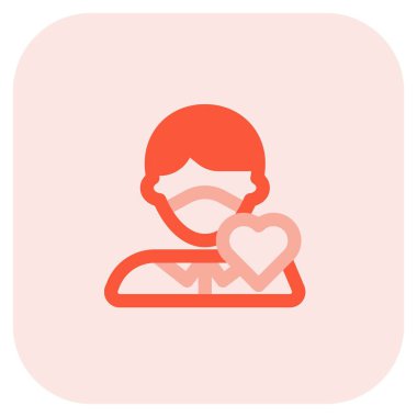 Kalp sembollü bir psikolog.