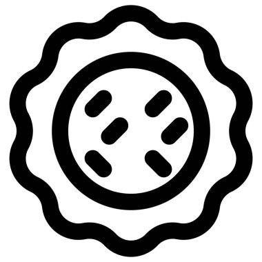 Tatlı martabak ana hatları simgesi seti