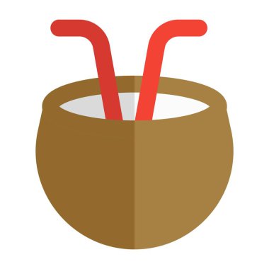 Sağlıklı hindistan cevizi su hattı simgesi seti