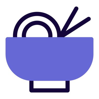 Sıcak servis edilmiş erişte hattı simgesi