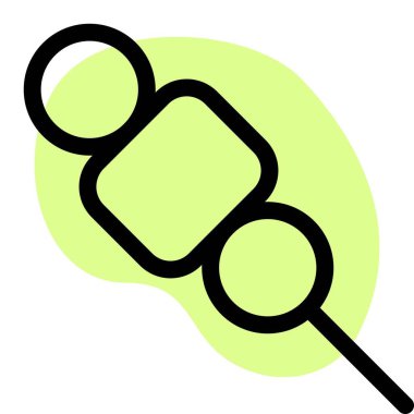 Çiğ satay ışık simgesi seti