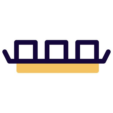 Pişmiş tofu dış hat vektör simgesi