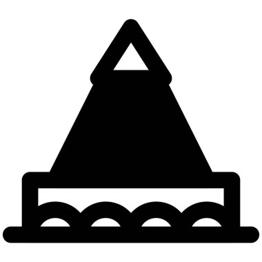 Tumpeng tabak satırı simgesi seti