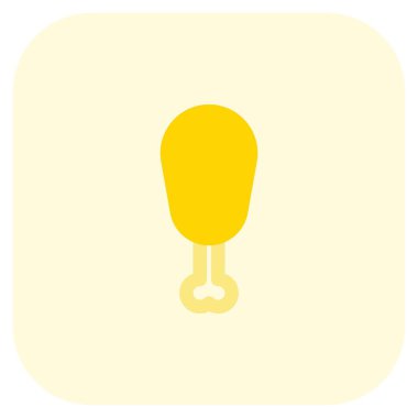 Kızarmış tavuk ışığı simgesi seti