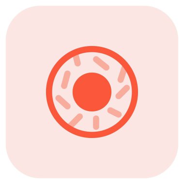 Çörek serpiştirilmiş kek ışık simgesi seti