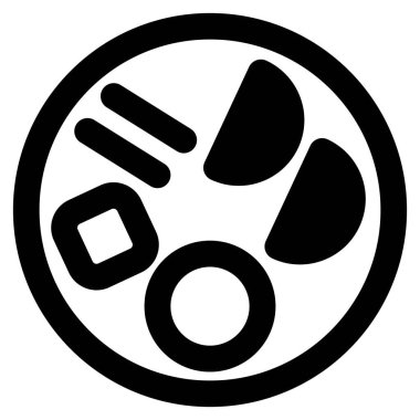 Rujak salata ışık simgesi seti