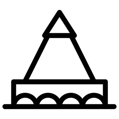 Tumpeng tabak satırı simgesi seti