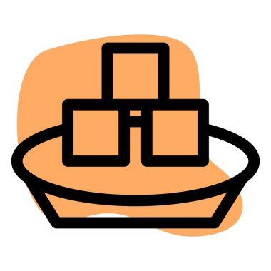 Pişmiş tofu düzenli vektör simgesi