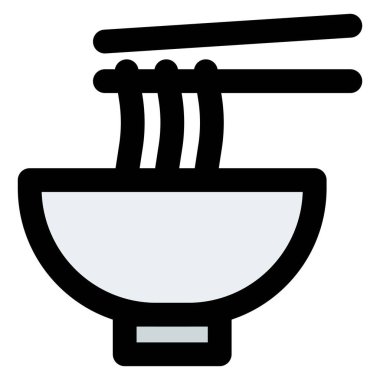 Lezzetli erişte taslak ikonu seti