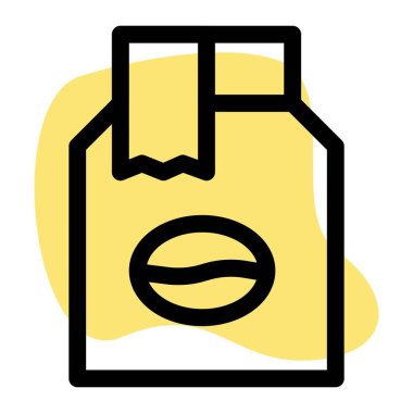 Mühürlü kahve paketi hafif vektör simgesi