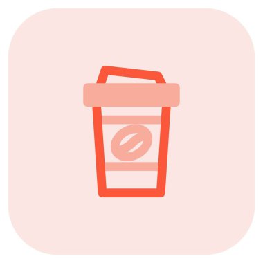 Kahve bardağı ana hatlı vektör simgesi