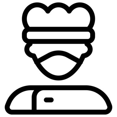 Üniformalı ve maskeli bir erkek aşçı.