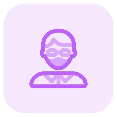 Tasmalı erkek sekreter maske takıyor..