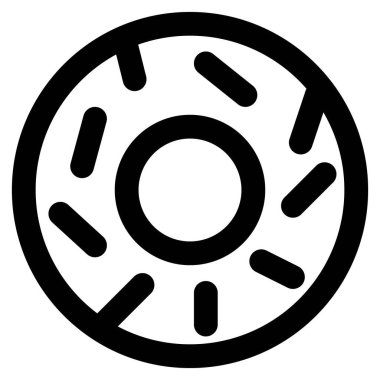 Çörek serpiştirilmiş kek ışık simgesi seti