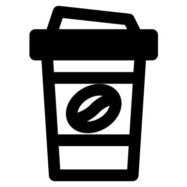 Kahve bardağı ana hatlı vektör simgesi