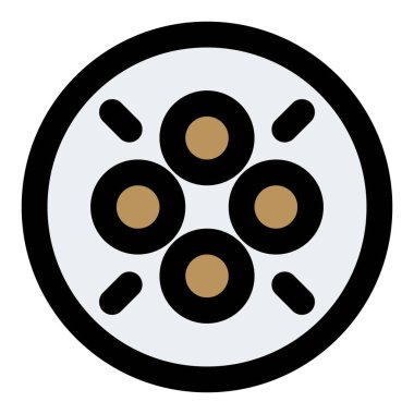 Köfte çizgisi simgesi seti