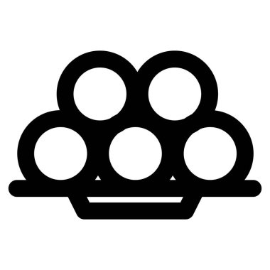 Kelepon tatlı pirinç topları ana hatları simge seti