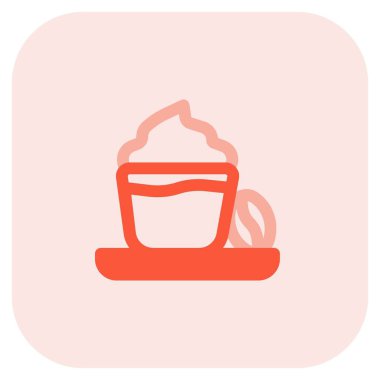 Dalgona kahve hattı vektör simgesi