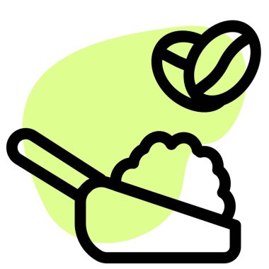 Bir kepçe kahve hafif vektör simgesi