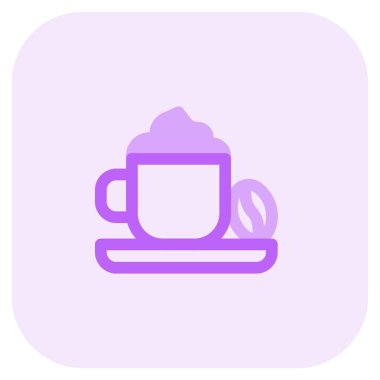 Kahve latte çizgisi vektör simgesi