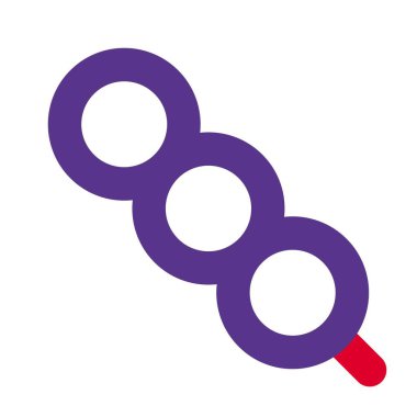 Kızarmış satay ışık simgesi seti