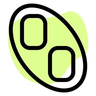 Lezzetli rissole ana hatları simgesi seti