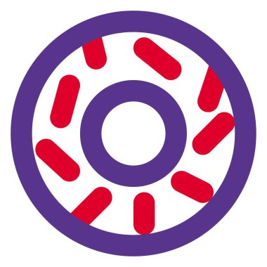 Çörek serpiştirilmiş kek ışık simgesi seti