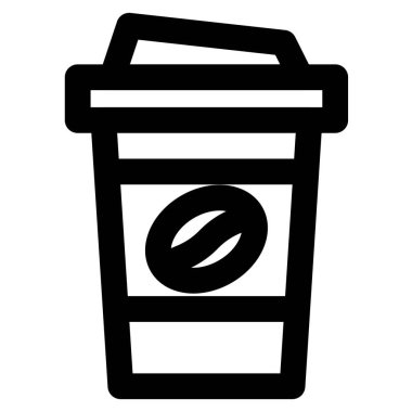 Kahve bardağı ana hatlı vektör simgesi