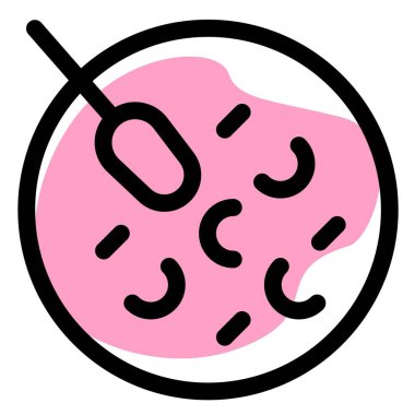 Tavuk congee line simgesi seti