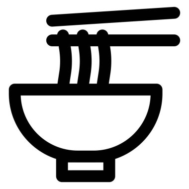 Lezzetli erişte taslak ikonu seti