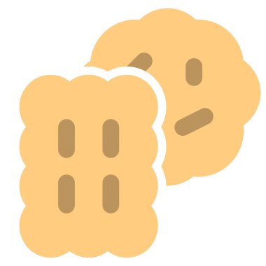 Kuru kurabiye satırı simgesi seti