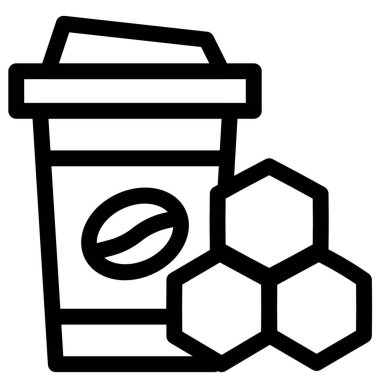 Bal ışığı vektör ikonlu kahve fincanı