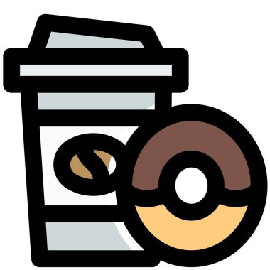 kahve fincanı ana hatları vektör simgesi