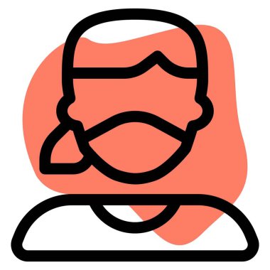 At kuyruklu dublör kadın maske takıyor.