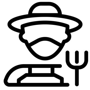 Çatal ve maskeli bir erkek yetiştirici..