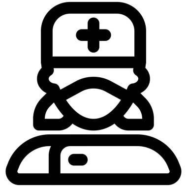 Tıbbi üniformalı kadın cerrah.