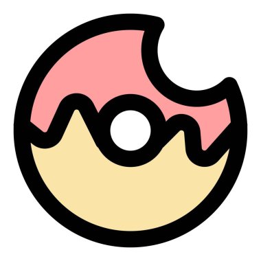 Çörek tatlı çizgisi simgesi