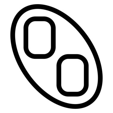 Lezzetli rissole ana hatları simgesi seti