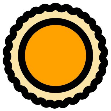 Yumurta tartı çizgi vektör simgesi