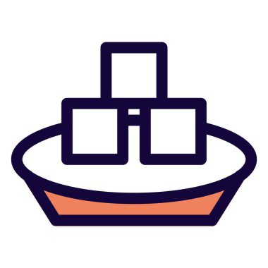 Pişmiş tofu düzenli vektör simgesi